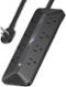 Anker - Flat Plug Power Strip - Black-Front_Standard