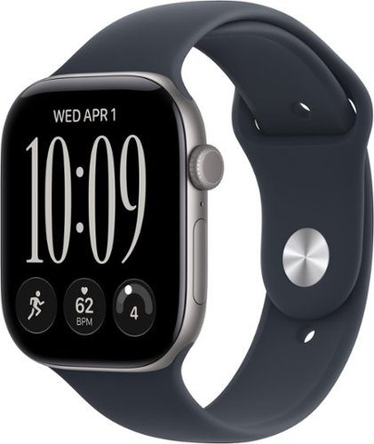 Apple Watch Series 12 (GPS + Cellular) 46mm Aluminum Case with Navy Blue Sport Band - S/M - Space Gray (AT&T) - (2026)