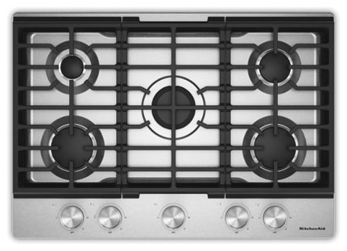 KitchenAid - 30" Gas Cooktop with 5 Versatile Burners - Stainless Steel
