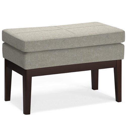 Simpli Home - Carlson Small Ottoman Bench - Greige-Front_Standard 