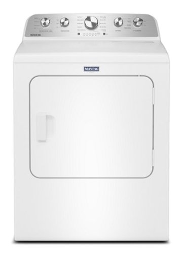 Maytag - 7.0 Cu. Ft. Electric Dryer with Extra Power and Pet Pro Option - White-Front_Standard 