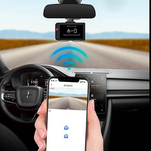 VOXX ADAS 4K Dual View AI Powered Dash Cam with GPS and WiFi Works With Apple/Android - Black WORLDWIDE DELIVERY