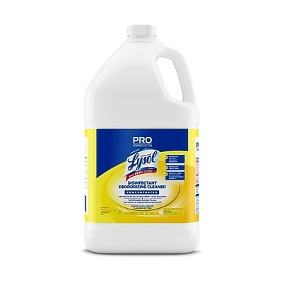 Lysol - Professional Disinfecting Deodorizing Cleaner, Concentrate, Lemon Scent, 128 oz. (3624176334) - White