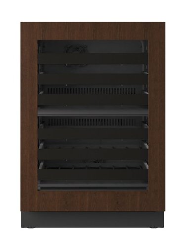 U-Line - 24"W. 4.9 Cu.Ft. Built-In Dual-Zone Wine Refrigerator-Panel Ready Frame/Glass - Integrated Frame
