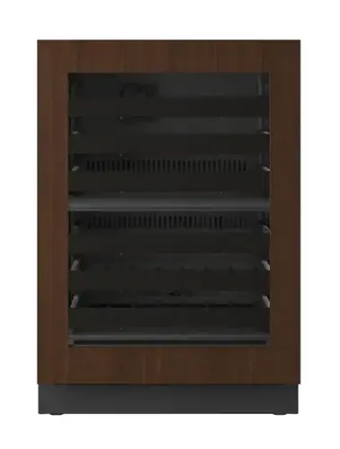 Front. U-Line - U-Line 24"W. 4.9 Cu.Ft. Built-In Dual-Zone Wine Refrigerator-Panel Ready Frame/Glass - Integrated Frame.