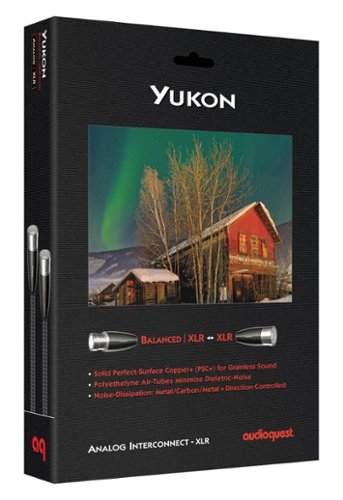 AudioQuest Yukon XLR > XLR 1.6' Analog  Audio Interconnect Cable - Gray on Black WORLDWIDE DELIVERY