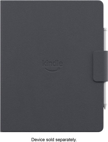 Amazon - Kindle Scribe Executive Folio Cover with Magnetic Attach, Sleek Protective Case - Premium Leather - Graphite