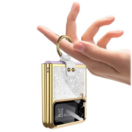 SaharaCase Marble with Ring Case for Samsung Galaxy Z Flip4 - White SHOP ONLINE