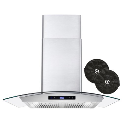 COSMO - 30 inches - Convertible - Wall Range Hood - Stainless Steel-Front_Standard 