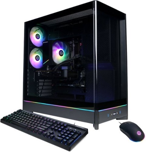 CyberPowerPC - Gaming Desktop - AMD Ryzen 7 8700F - NVIDIA GeForce RTX 5060 8GB - 16GB DDR5 - 1TB PCIe 4.0 SSD - Black-Front_Standard 