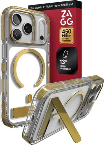 ZAGG - Santa Cruz Snap MagSafe-Compatible Case with Kickstand for Apple iPhone 18 Pro / iPhone 17 Pro - Gold