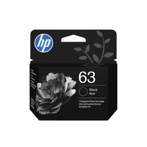 HP - 63 Standard Capacity Ink Cartridge - Black-Front_Standard 