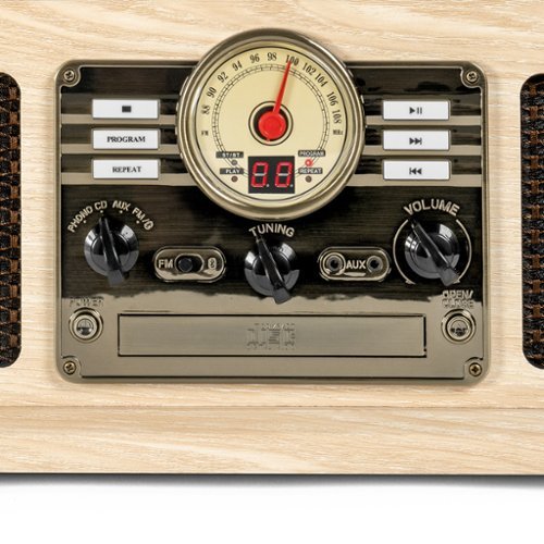Victrola Quincy Wood Bluetooth Record Player - Natural GLOBAL SHIPPING