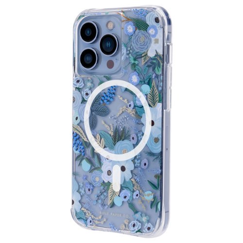 Rifle Paper iPhone 13 Pro Rifle Paper Co. w/ MagSafe w/ Antimicrobial - Garden Party Blue INTERNATIONAL SHIPPING