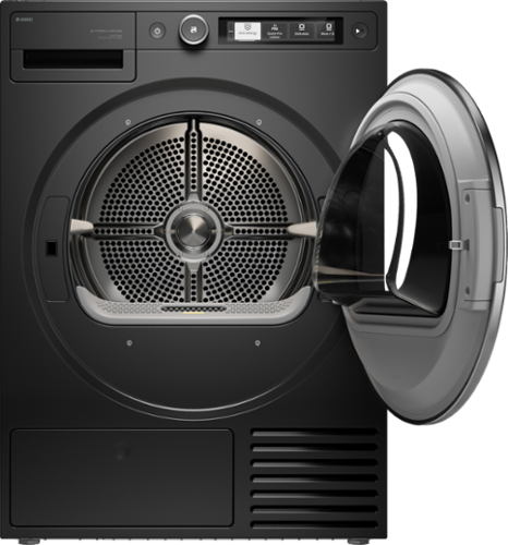 Asko - 5.2 cu. ft. Stackable Electric Vented Dryer - Butterfly Drying System, Soft Drum Technology, 18 Programs – Graphite - Graphite Black
