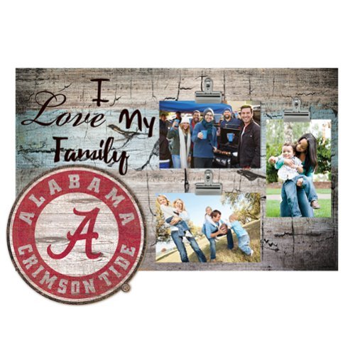 Fan Creations - Alabama Crimson Tide 11" x 19" I Love My Family Clip Photo Frame - Multicolor-Front_Standard 