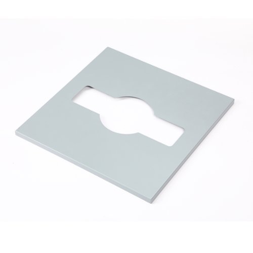 Alpine Industries - Trash Can Lid, 29 Gallon Square Trash Can and Recycling Bin Lid - Mixed Opening-Front_Standard 