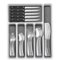 Dazzed Corner - 49-Piece Silverware Set with Organizer, Cutlery Utensil Sets for 8 - Silver-Front_Standard