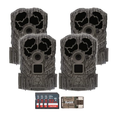 Stealth Cam - Browtine 16MP Trail Camera w/32GB SD Card and Card Reader (4-Pack)-Front_Standard 