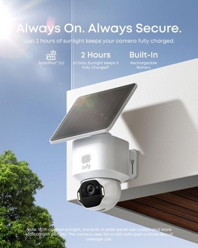 eufy SoloCam E42 2‑Cam Kit + HomeBase S380, 4K Solar Wireless