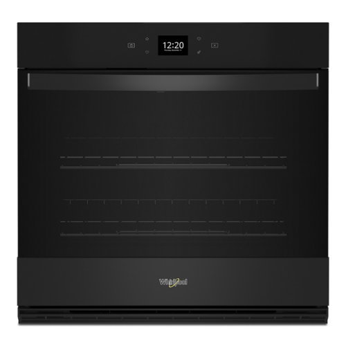 Whirlpool - 27" Smart Built-In Single Electric Wall Oven with Air Fry - Black-Front_Standard 