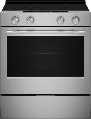 KitchenAid - 5.3 Cu. Ft. Smart Slide-In Electric Range with Two Even-Heat Hyper Elements and Convection Cooking Modes - Stainless Steel-Front_Standard 