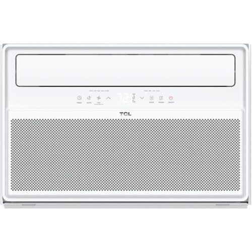 TCL - Q-Series 550 Sq. Ft. 12,000 BTU Smart Inverter Window Air Conditioner with Heater, Remote Control & Wi-Fi Compatibility - White-Front_Standard 