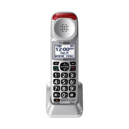 Panasonic - Amplified Cordless Phone Handset Accessory- KX-TGMA45 - Silver-Front_Standard 