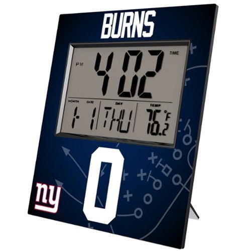 Keyscaper - Brian Burns New York Giants Digital Desk & Wall Clock - Multicolor-Front_Standard 