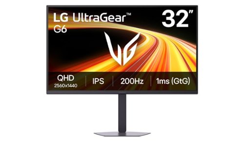 LG - 32" UltraGear G6 IPS QHD 200Hz 1ms G-SYNC Compatible FreeSync Premium Gaming Monitor with HDR10 (HDMI, DisplayPort) - Black
