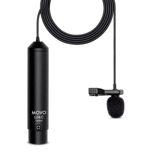 MOVO - LV4-C Cardioid XLR Lavalier Microphone - Phantom Powered-Front_Standard 