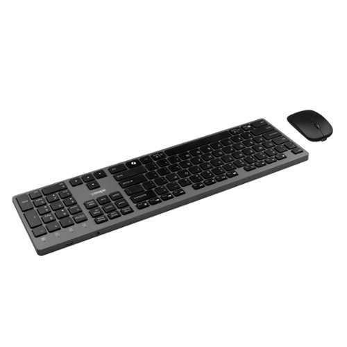 Adesso Multi OS Wireless Scissor Switch Keyboard and Mouse With a CoPilot AI Hotkey and Quiet Switches - Black and Grey GLOBAL SHIPPING
