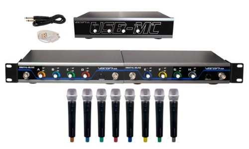 VocoPro - USB-ACAPELLA-8 Wireless Handheld Microphone System with Audio Interface