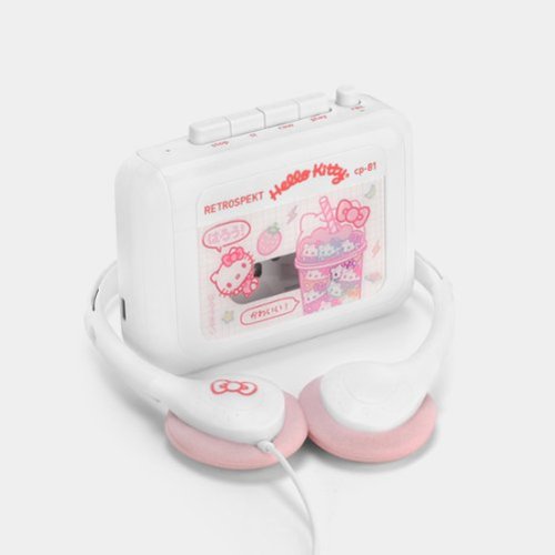 Retrospekt - Hello Kitty Strawberry Kawaii CP-81 Portable Cassette Player - White-Front_Standard 