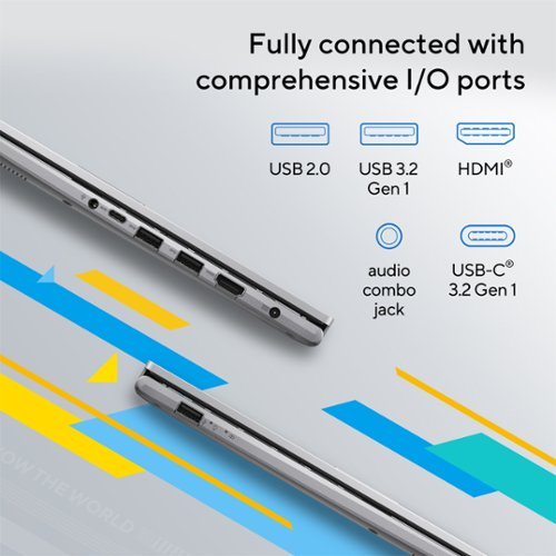 ASUS Vivobook 15 15.6 FHD Touch Screen Laptop - Intel Core 5 120U - 16GB RAM - 1TB Storage - Cool Silver GLOBAL SHIPPING