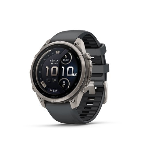 Garmin - fēnix 9 Pro - inReach AMOLED GPS Smartwatch 47 mm Titanium - Graphite/Black Silicone Band - (2026)
