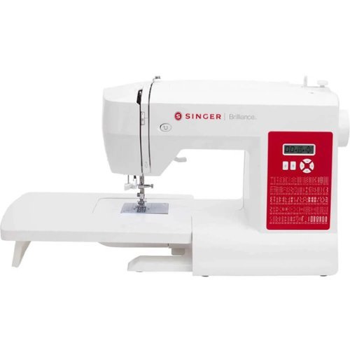 Singer - 62C Brilliance Plus Sewing Machine with Extension Table - White-Front_Standard 