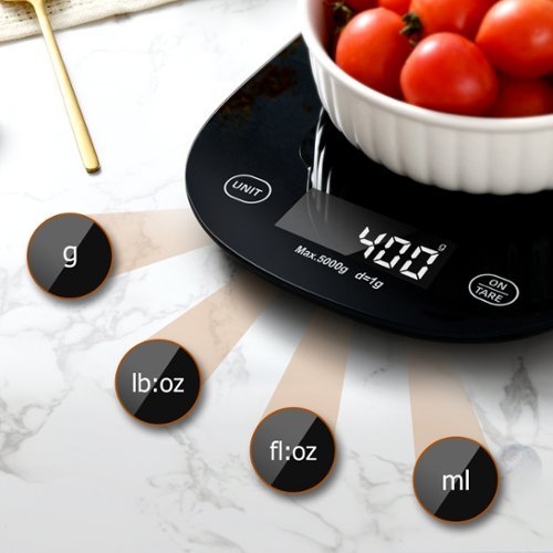 Arboleaf  Smart Food Kitchen Scale with Nutritional Calculator - Black WORLDWIDE DELIVERY