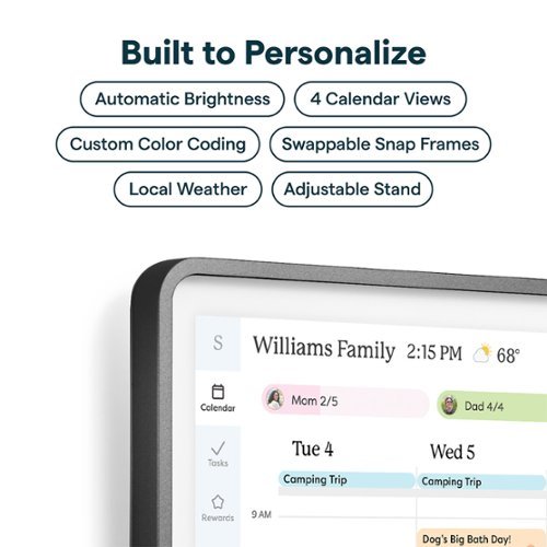 Skylight Calendar 2: 15 Inch Touchscreen Smart Calendar and Chore Chart - Charcoal HOW TO BUY