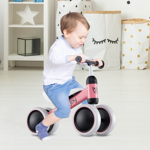 Costway 4 Wheels Baby Balance Bike for 2 Years Old Boys Girls with