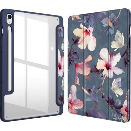 Kitcheniva - Slim Hybrid Protective Case For Samsung Galaxy Tab S10 FE/S9 FE/S9 10.9''–11'' Tablet - Blooming Hibiscus-Front_Standard 