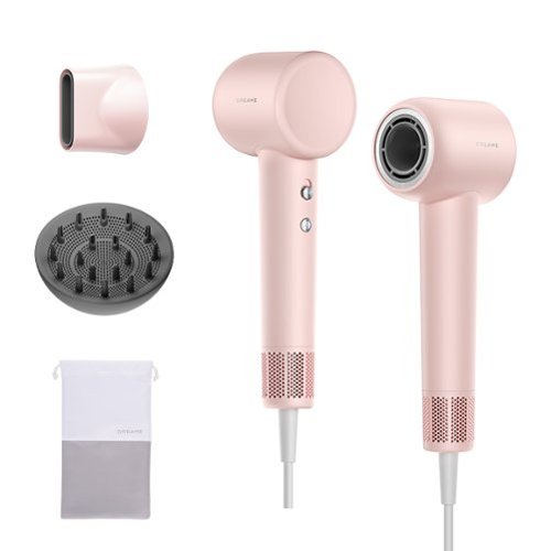 Dreame - Gleam Hair Dryer for Women – Powerful Fast Drying, Lightweight, 200M Negative Ions for Frizz-Free Shine, Low Noise - Pink-Front_Standard 