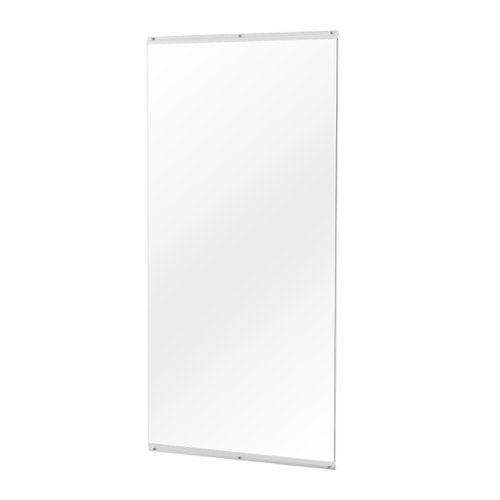 LOVMOR - Polished 36 in. W x 72 in. Modern Rectangular Tempered Glass Wall Mirror - silver