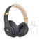 Beats - Studio 3 Wireless Bluetooth Headphones + Power Adapter - Gray-Front_Standard