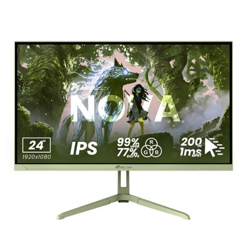 Arozzi - – Nova 24" IPS Full HD 200Hz Gaming Monitor – - Forest Green-Front_Standard 