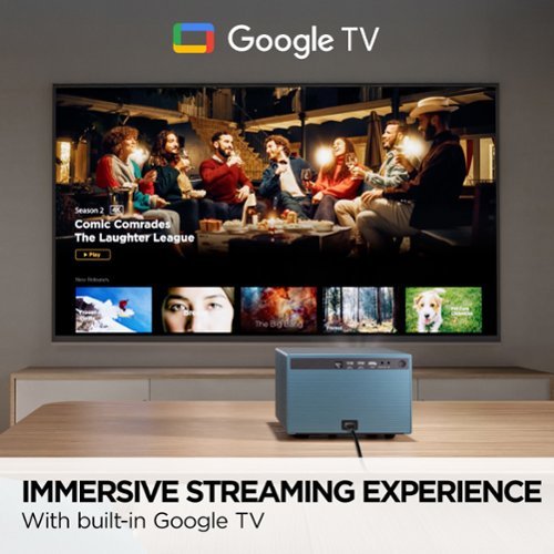 ViewSonic LX60HD 1080P Portable Projector with Built-in Google TV and Netflix - Black GLOBAL SHIPPING