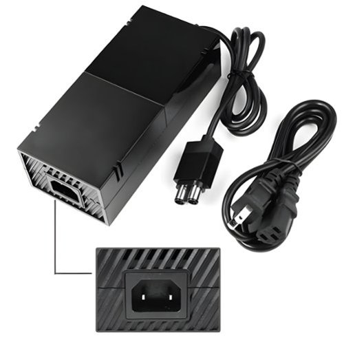 Kitcheniva - AC Adapter Brick Charger Power Supply Cord Cable For Microsoft Xbox One Console - Black-Front_Standard 