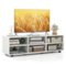 Costway - TV Stand TV Console Cabinet 6-Cubby Media Console Entertainment Center with Adjustable Shelves - White-Front_Standard