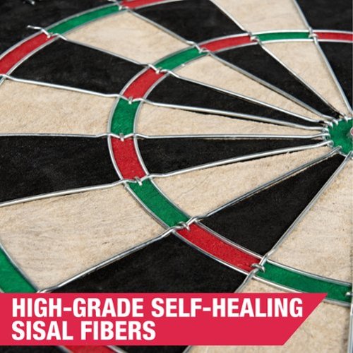 MD Sports 18 in Sisal Dartboard with Staple-Free Bullseye and Steel Tip Dart Set Perfect Replacement Dartboard - ‎Black / Green / Red GLOBAL SHIPPING