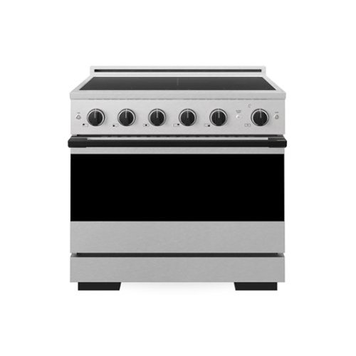 ZLINE - Autograph 36 in. 5.2 cu. ft. Marino Freestanding Induction Range with 5 Burners in Satin Steel with Black Accents - Satin Stainless Steel